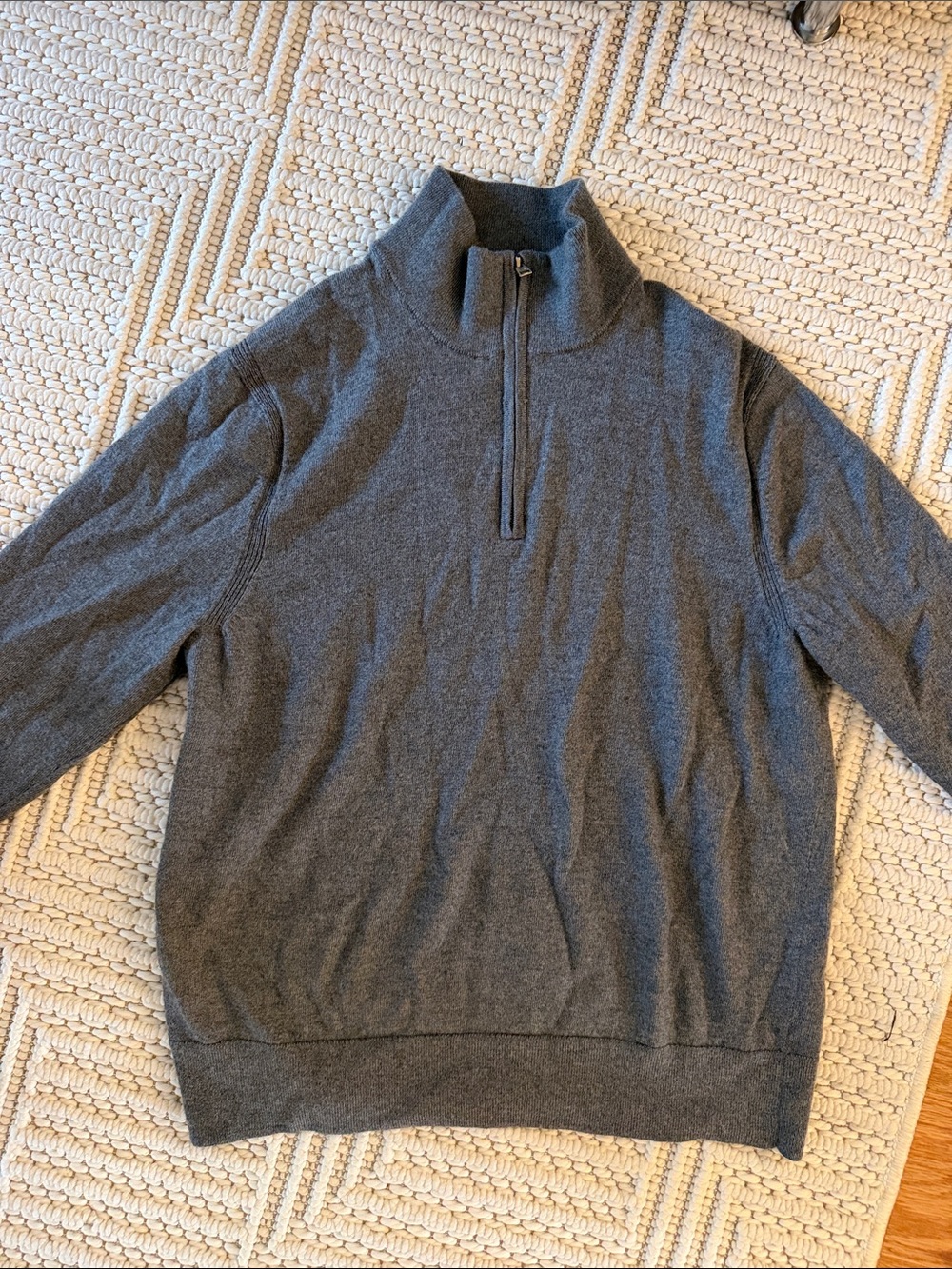 Banana Republic Men's Charcoal Half-Zip Sweater